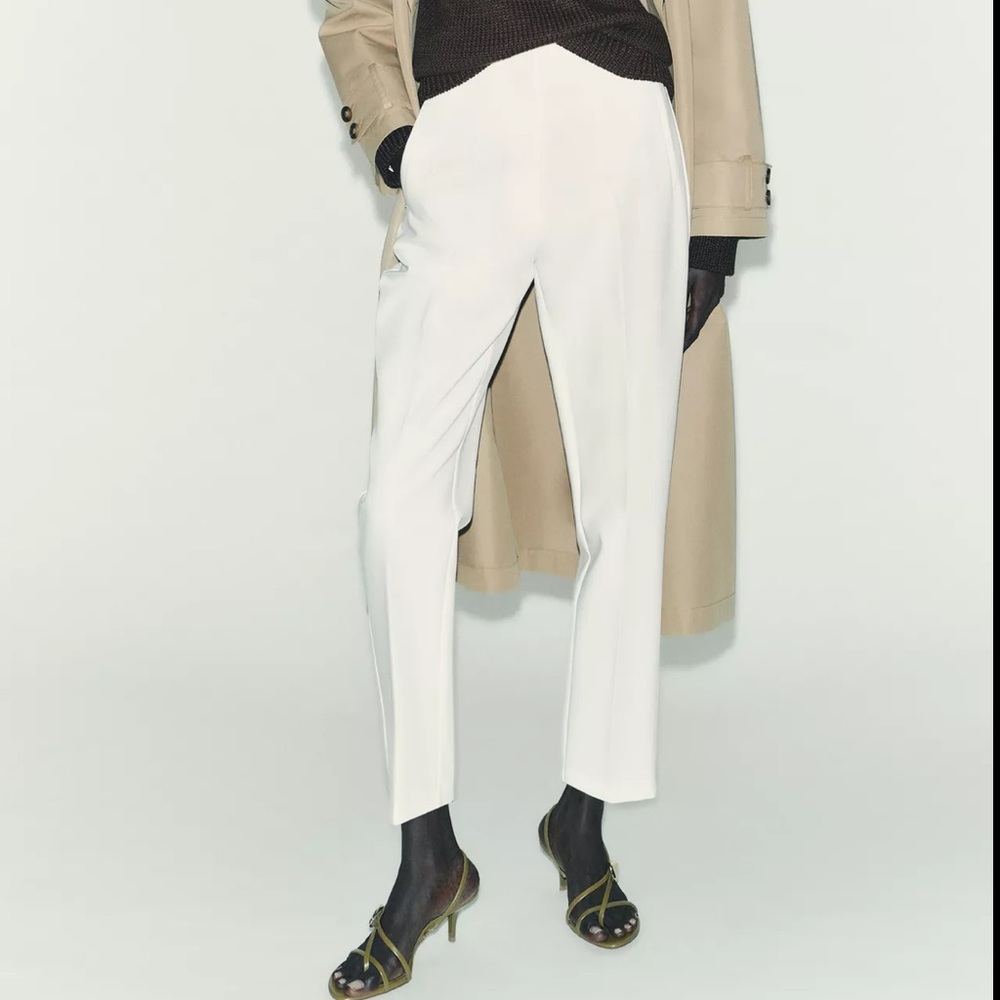 Zara White Tailored Pants
